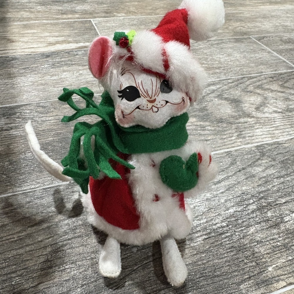 Annalee Christmas Peppermint Twist Mouse 2008 missing Candy Cane